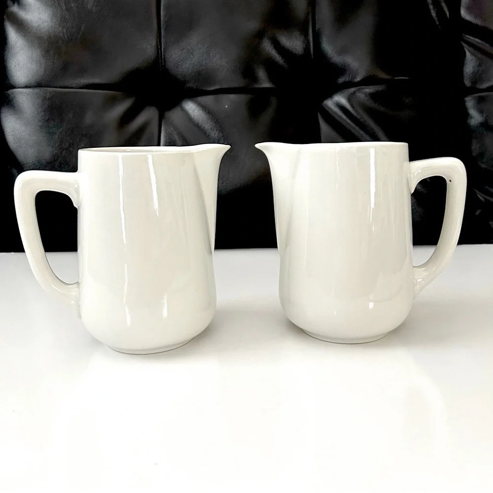 Set of 2 Vintage Italian Coffee Milk Creamer 5.5” Pitchers for Home /Restaurant